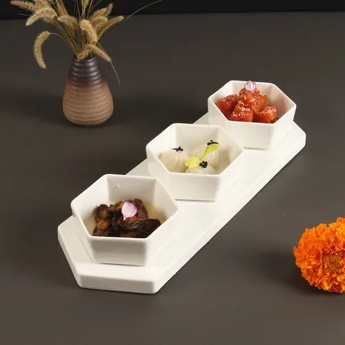 White Porcelain Dessert Snack Platter