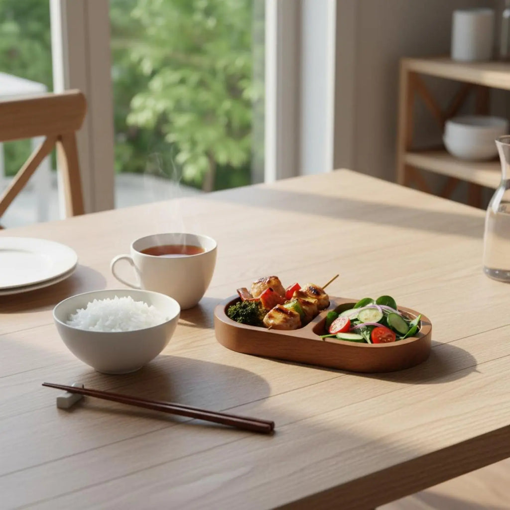Korean Wooden Divided Bowl