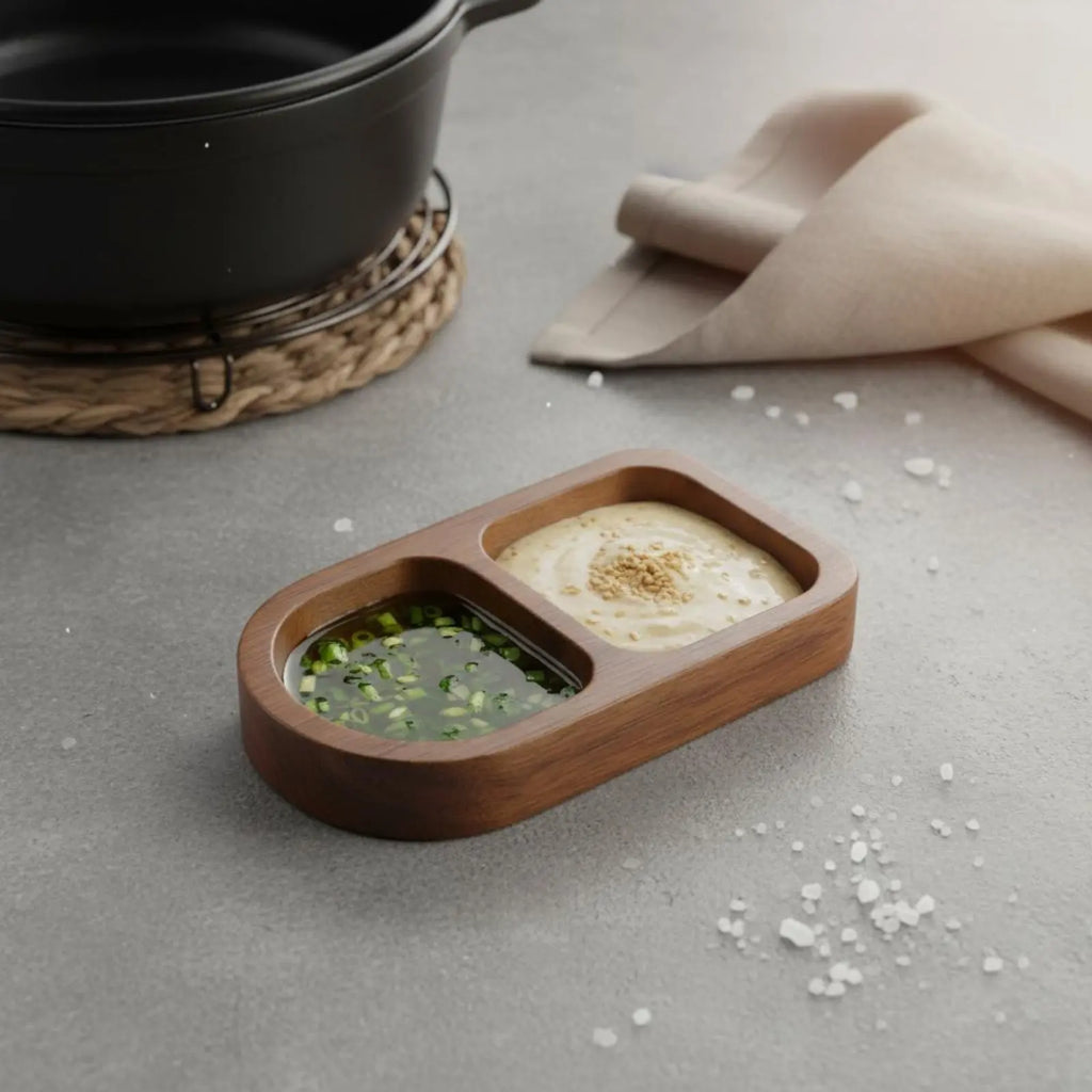 Korean Wooden Divided Bowl
