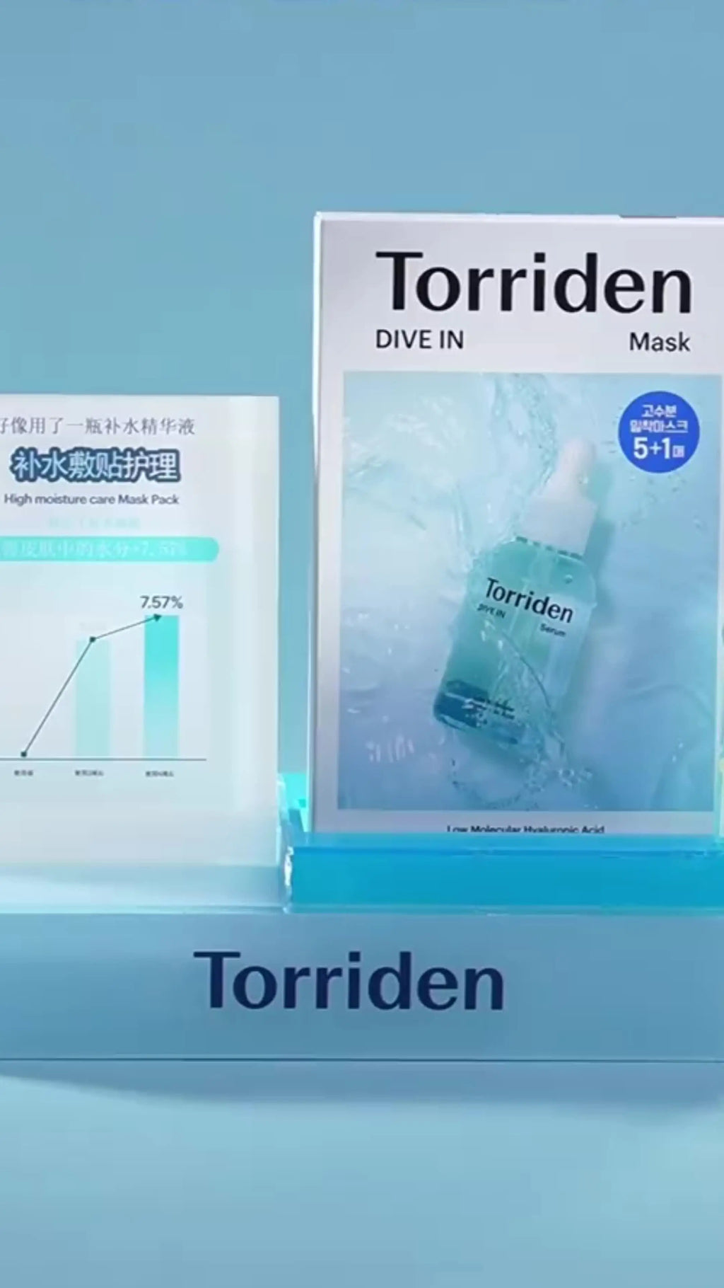 Torriden DIVE-IN Hyaluronic Acid Facial Sheet Masks 10pcs,Thin&Skin-Conforming,Deeply Moisturizing,Korean Skincare,Korean Makeup