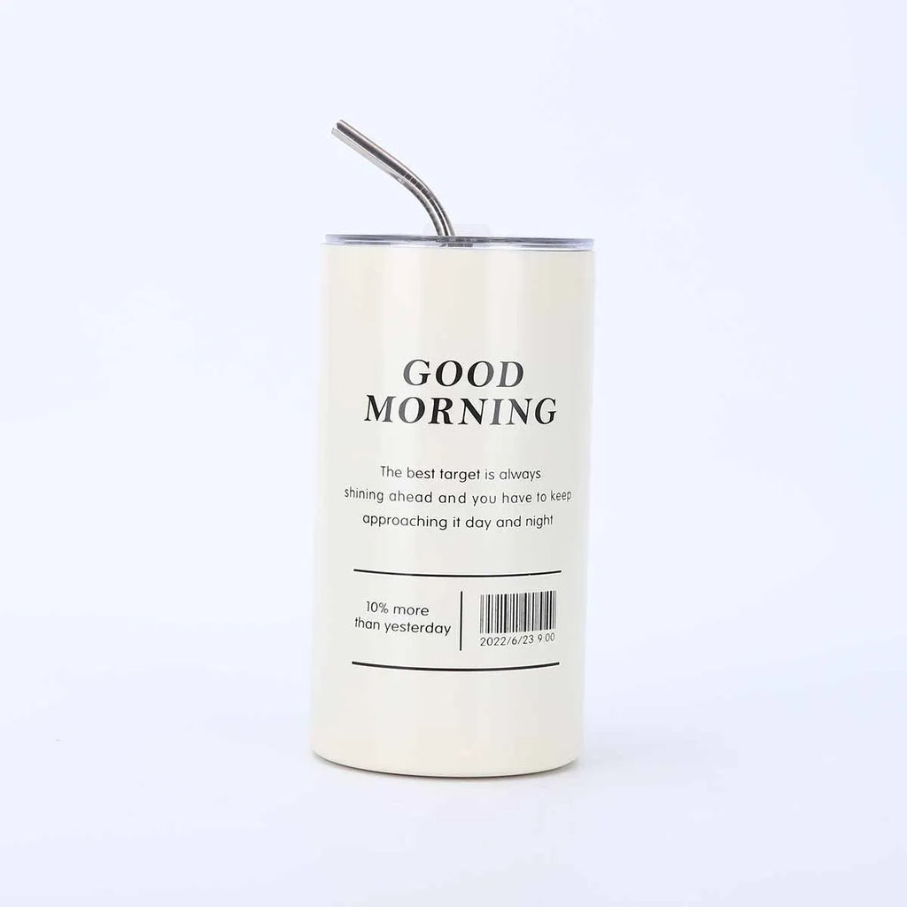 600ml Stainless Steel Insulated Coffee Tumbler with Straw