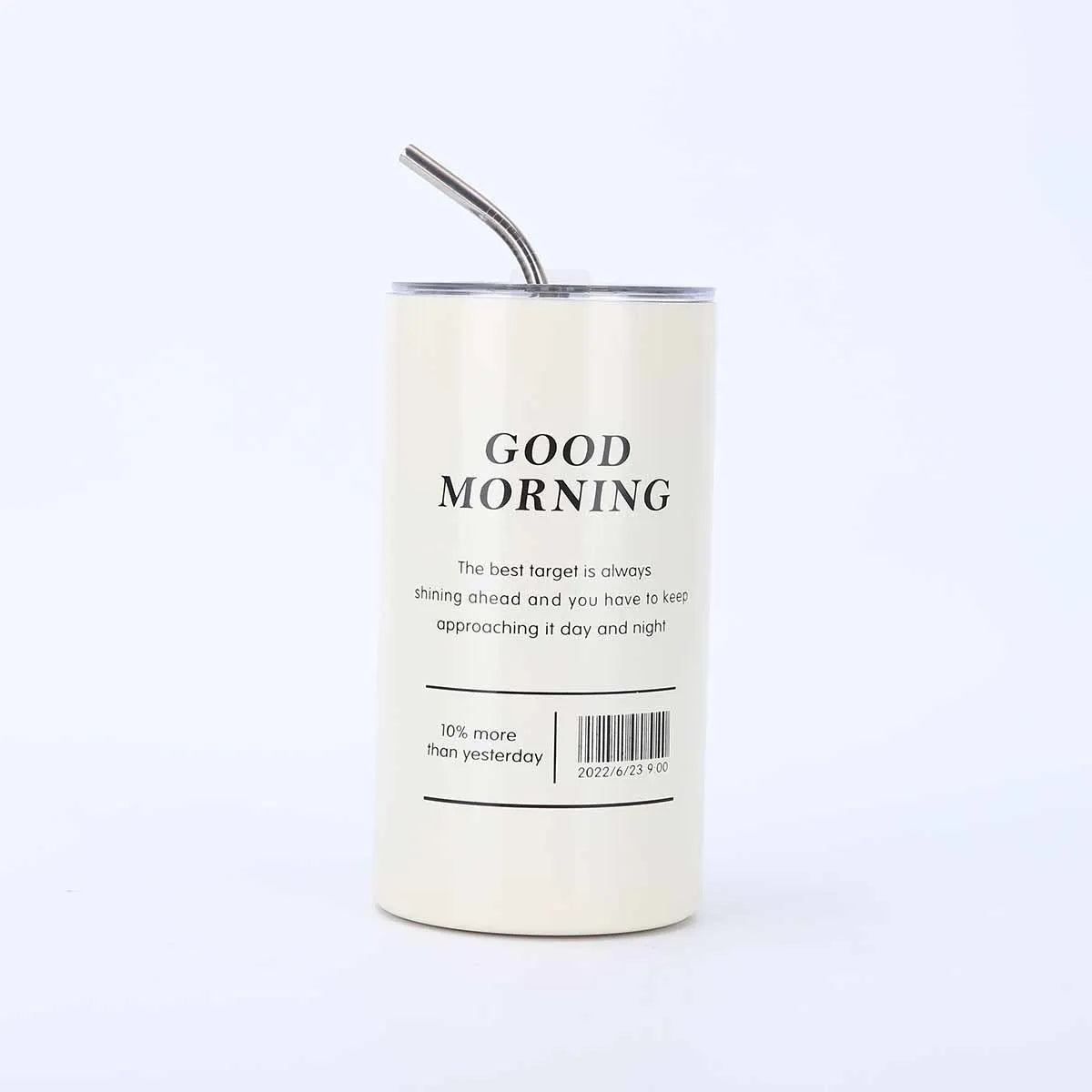 600ml Stainless Steel Insulated Coffee Tumbler with Straw
