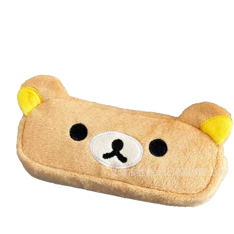 Kawaii Pencil Cases For Kids Girls Cute Cartoon Bear Pencil Pouch Organizer Pen Bag School Stationeries Gifts Ins Hot
