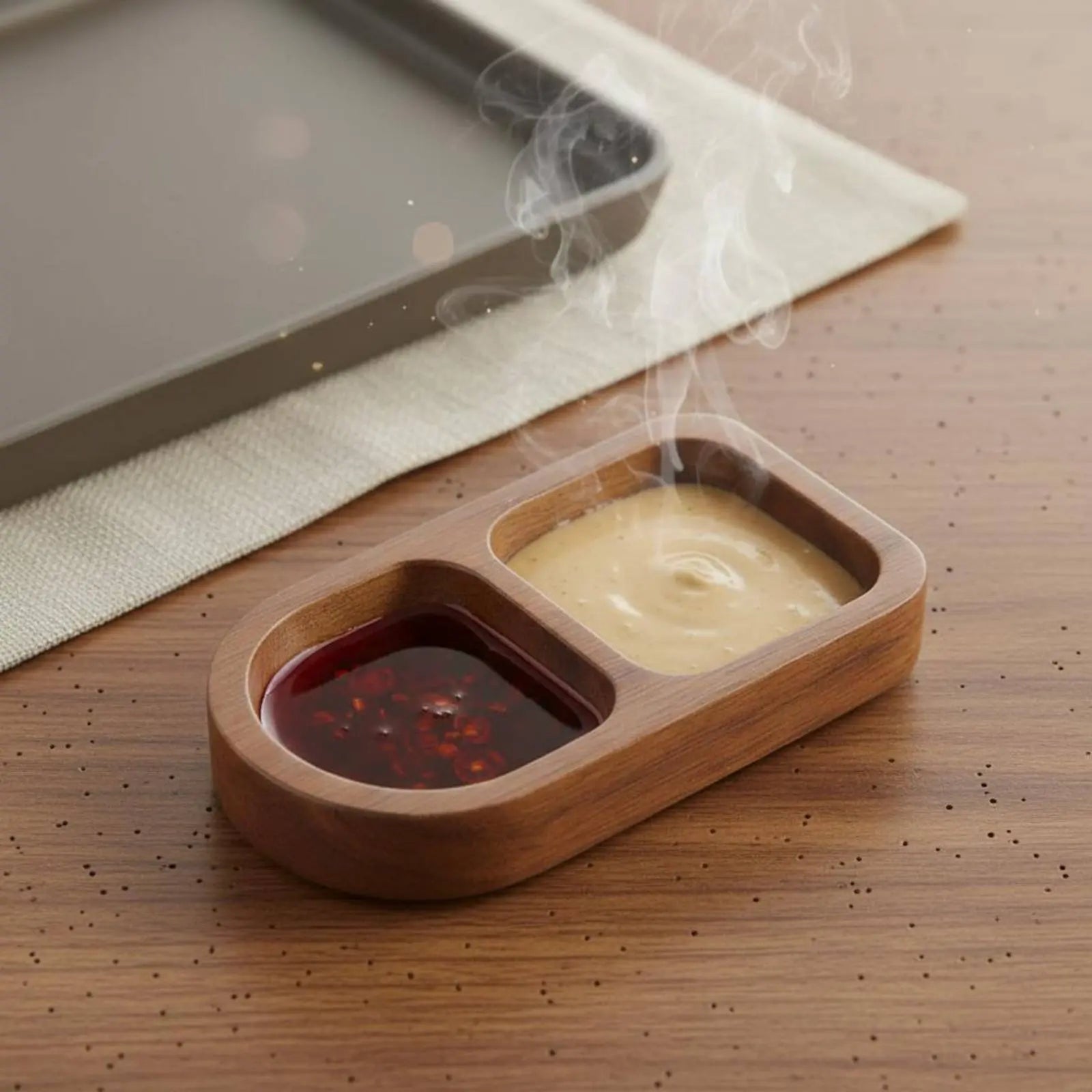 Korean Wooden Divided Bowl
