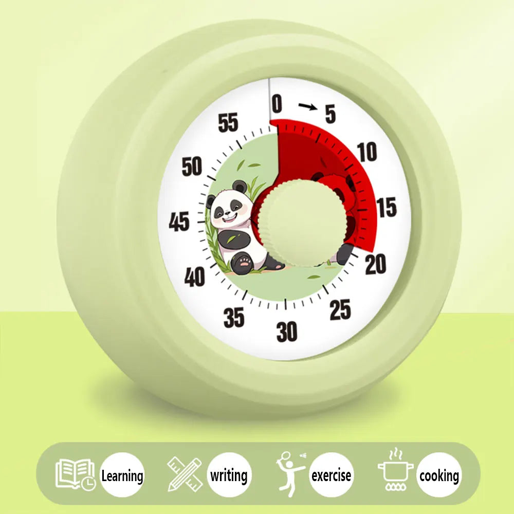 Round Visual Timer Self-discipline Tool 60-minute Countdown Kitchen Cooking Homework Exercise Stopwatch Kid's Time Management