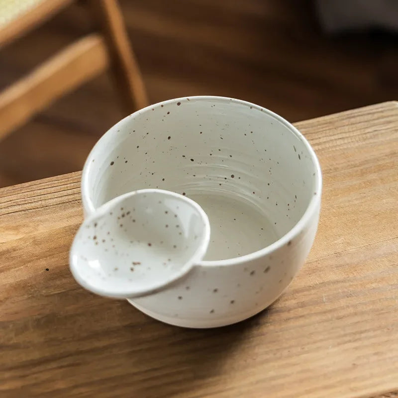 Coarse Pottery Japanese Ramen Bowl Set