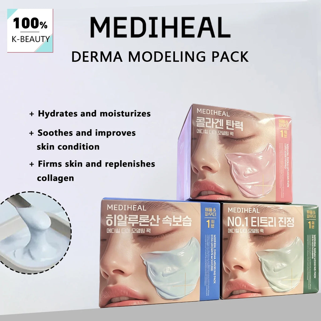 MEDIHEAL Derma Modeling Pack,Strippable Setting Gel,Second-Skin Fit,Deep Moisture Infusion,Korean Skincare,Korean Makeup
