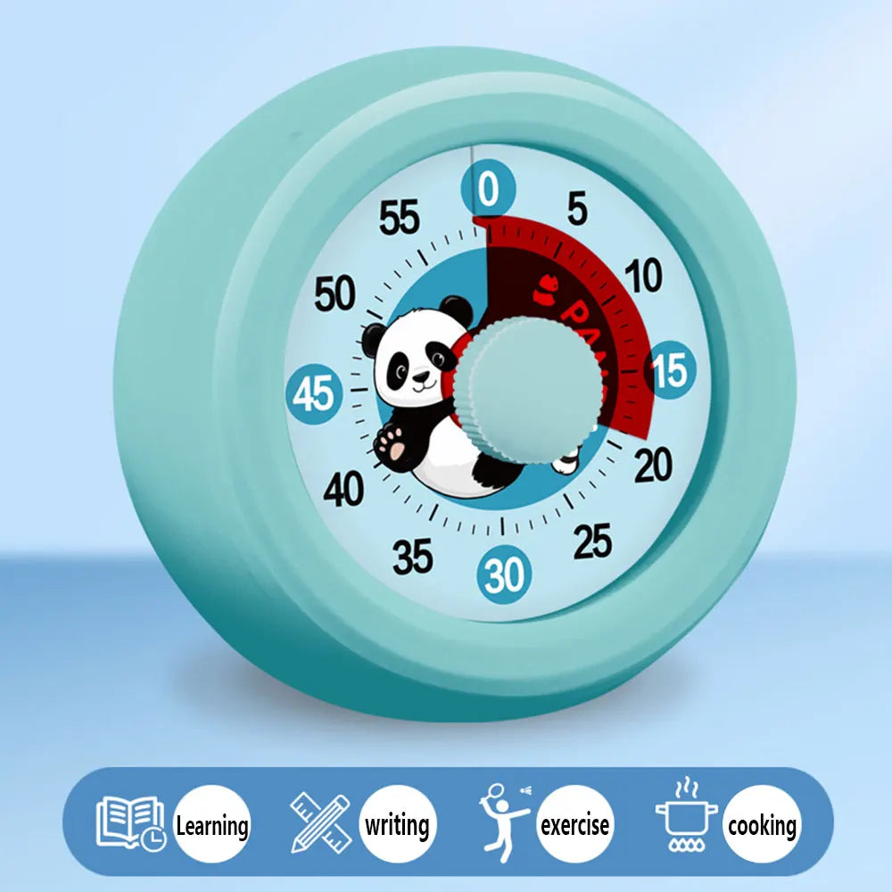 Round Visual Timer Self-discipline Tool 60-minute Countdown Kitchen Cooking Homework Exercise Stopwatch Kid's Time Management