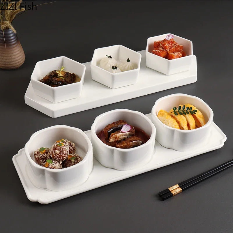 White Porcelain Dessert Snack Platter