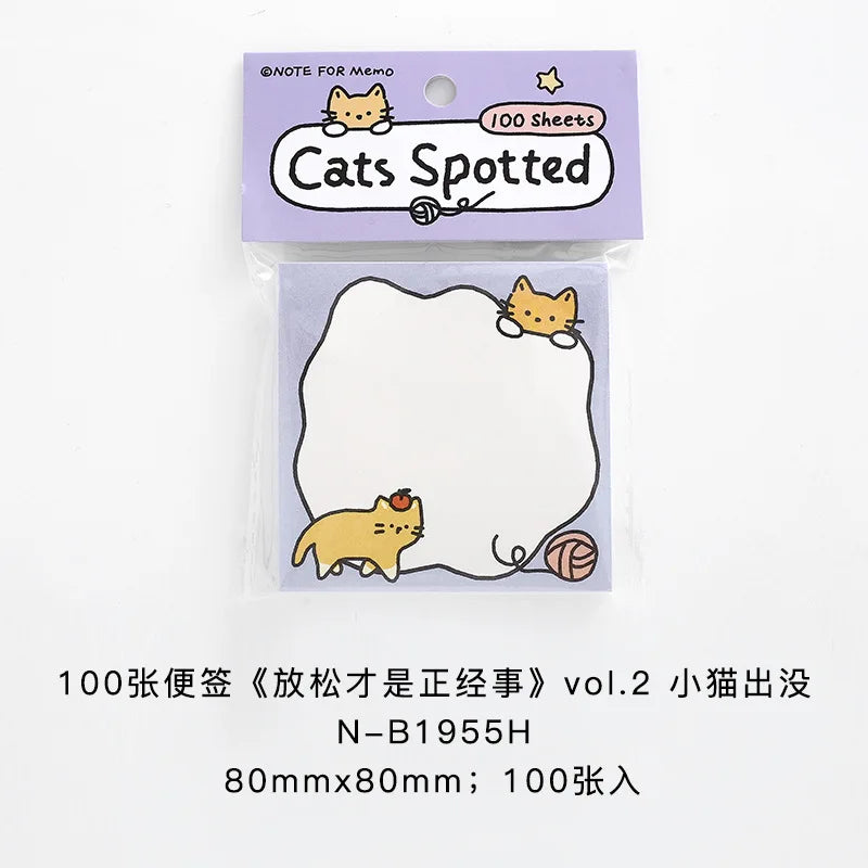 Office School Supplies NOTE FOR 100 Notes Relaxation Is The Serious Thing Vol.2 Korean Style Ins Cute Handbook Material Paper