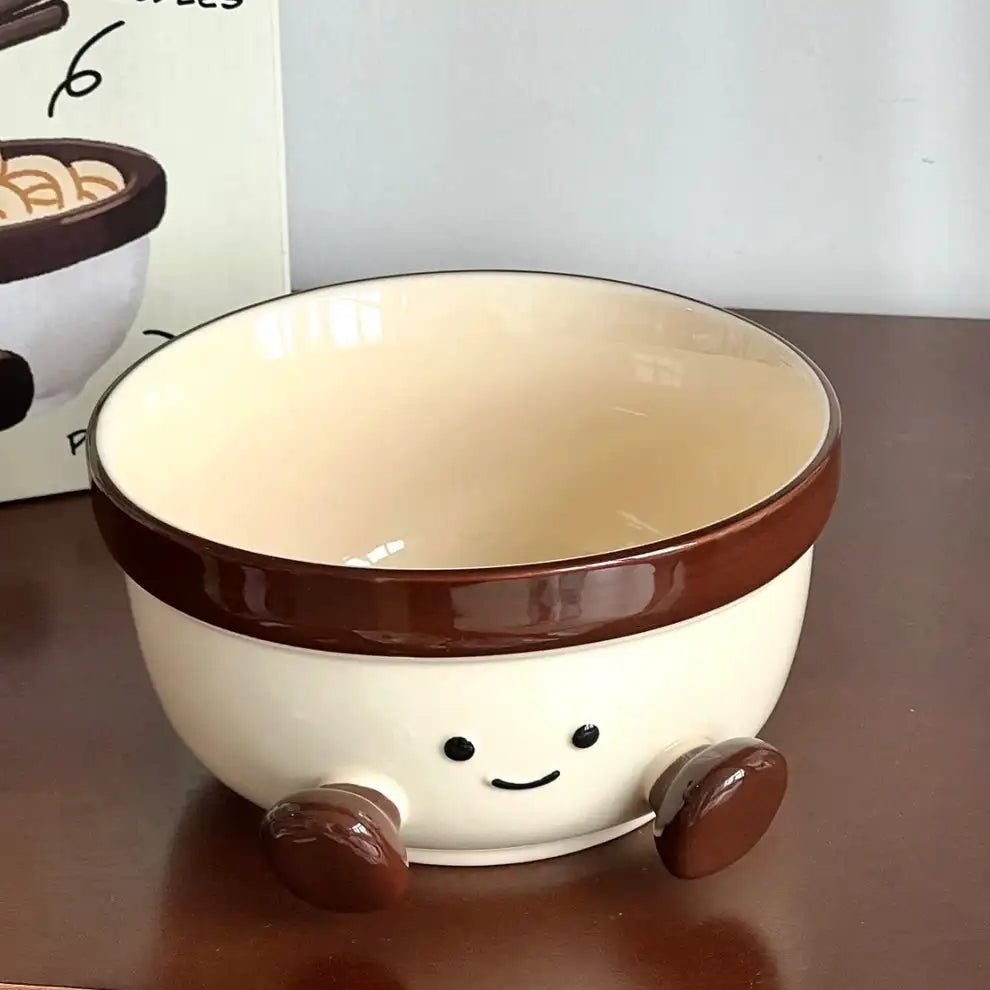 Footed Ceramic Ramen Bowl 1000ML